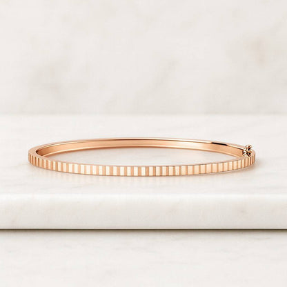 14k Solid Gold Everyday Bracelet Solid Gold Bracelet for Women Minimalist Layering Bracelet