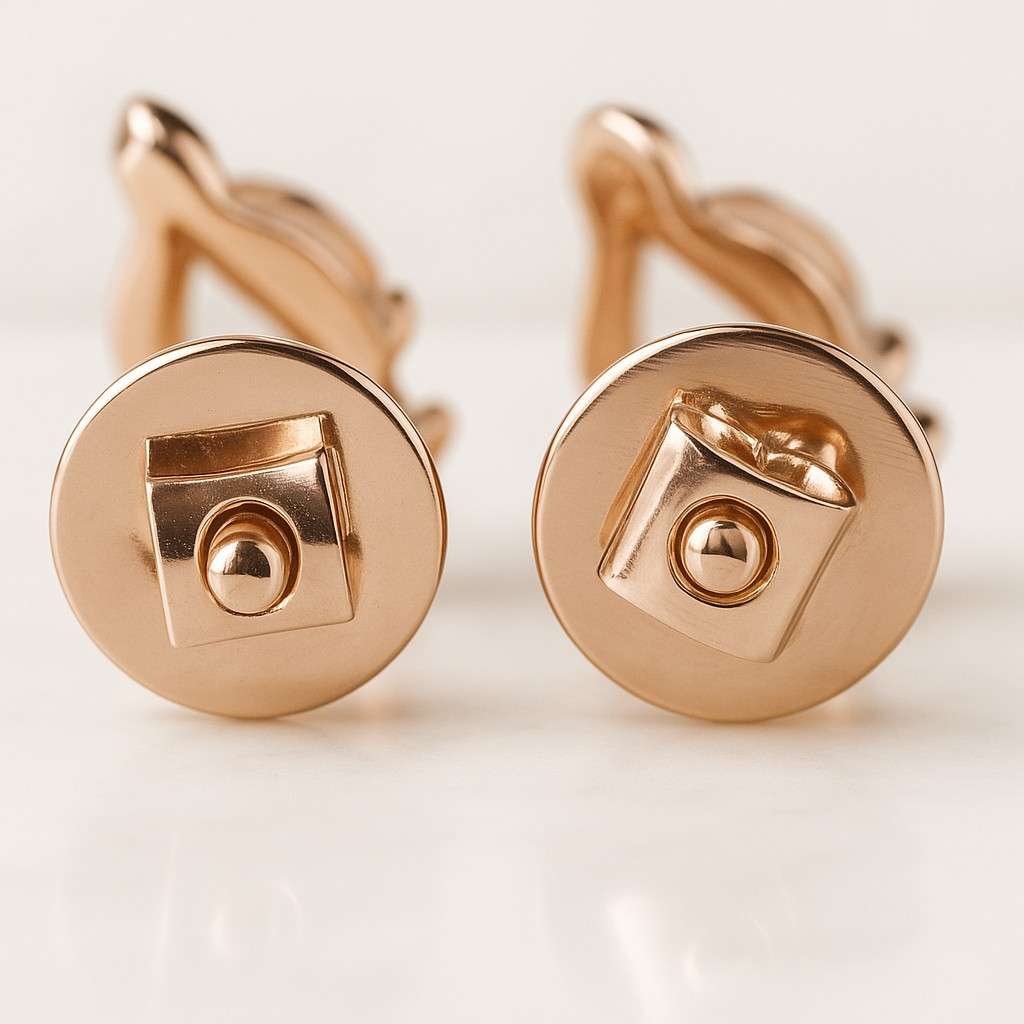Solid Gold Lab-Grown Diamond Stud Earrings  Minimalist Round Design
