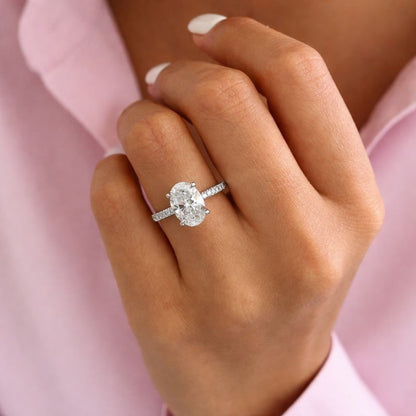 Solid 14K Gold Ring 2ct Moissanite engagement ring