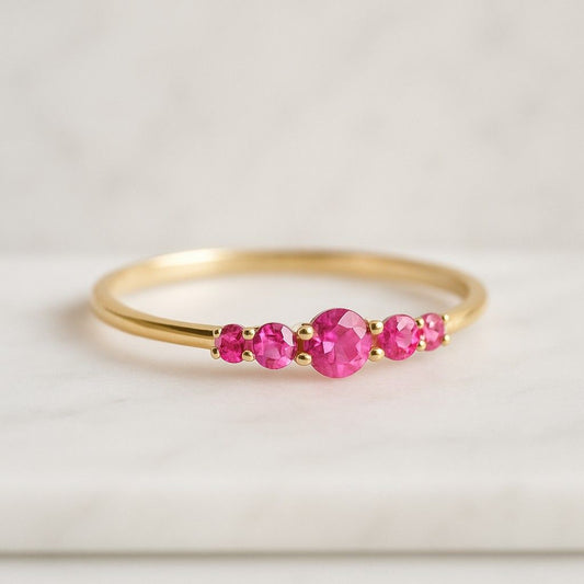 Solid 14K Yellow Gold, Pear Cut Diamond Solitaire Ring Lab Created Diamond Eco Friendly Diamond Birthday Gift