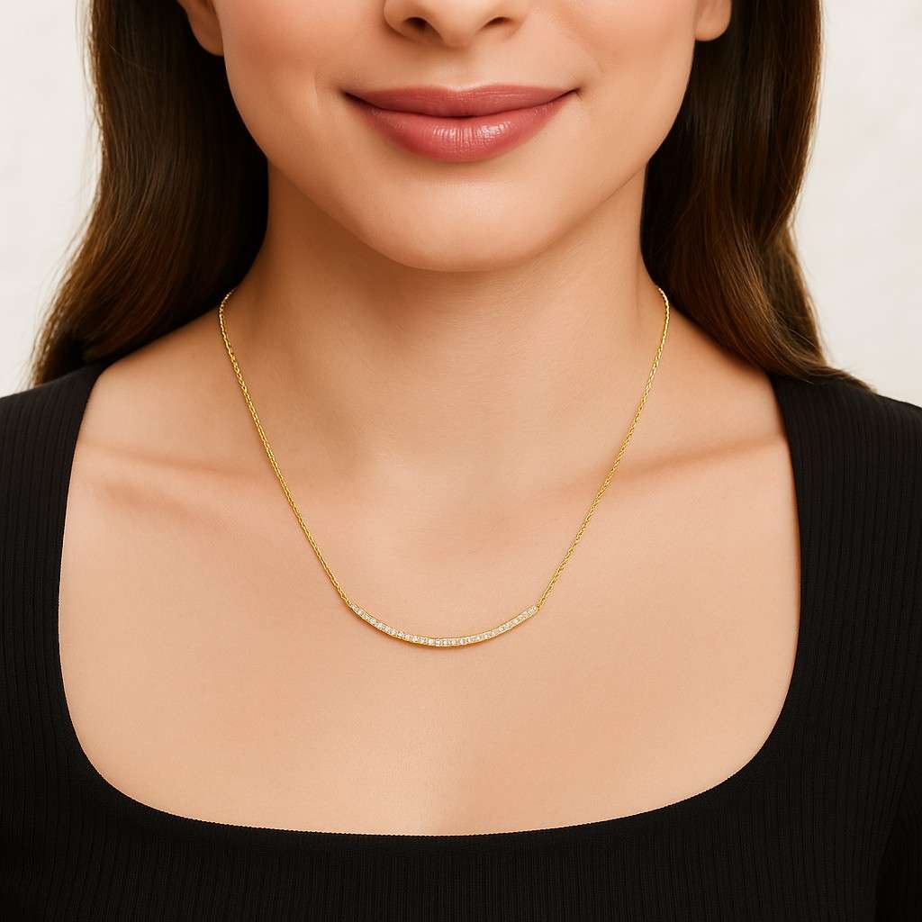 Solid 14k Rose Gold Necklace, 7.15 Carat Marquise Cut Lab Grown Diamond Pave Set Bridal Necklace Anniversary Gift