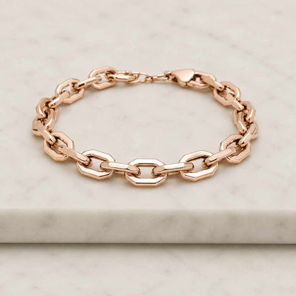 Solid 18K Gold Cable Link Bracelet