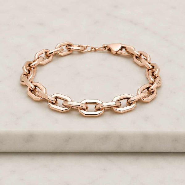 Solid 18K Gold Cable Link Bracelet