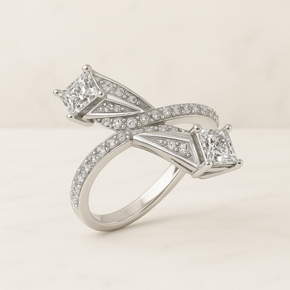 Solid Gold 10K 14K 18K Ring Oval Proposal Ring 3 Stone Ring Anniversary Gifts