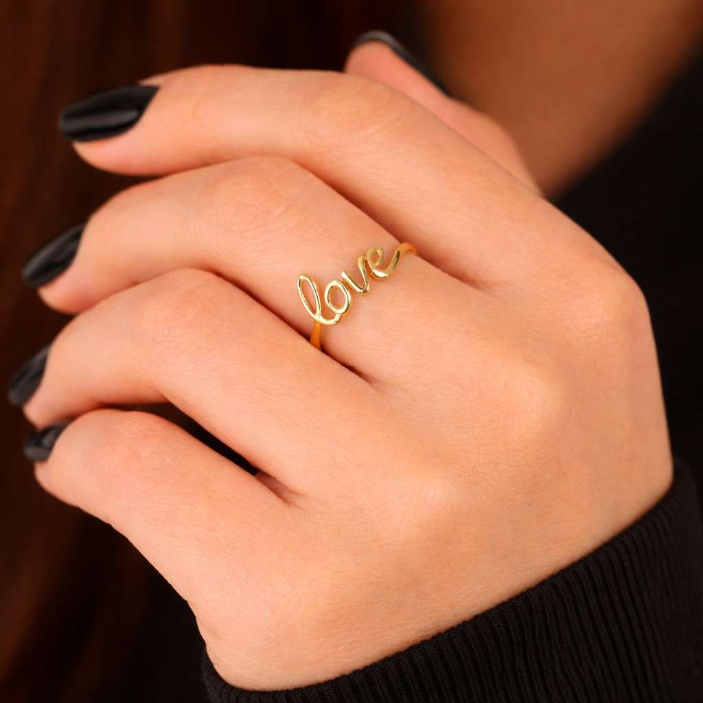Solid Gold Croissant Twist Ring: Unique Dainty Twisted Stacking Band, Women's Jewellery
