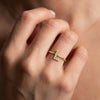 14K Gold Round Cut Lab Grown Diamond Initial L Ring