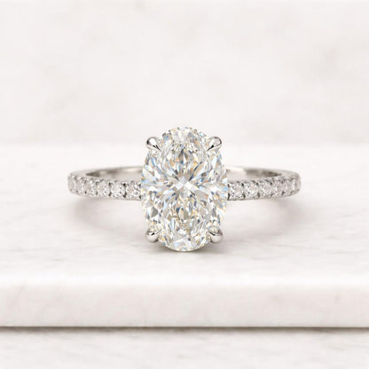 Solid Gold Diamond Solitaire Ring Tiny Diamond Engagement Ring Dainty 