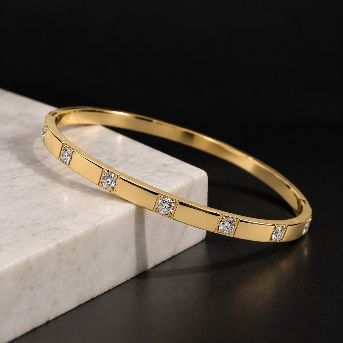Solid Gold Double Ball Bangle Bracelet, Open Cuff, 9k 14k 18k
