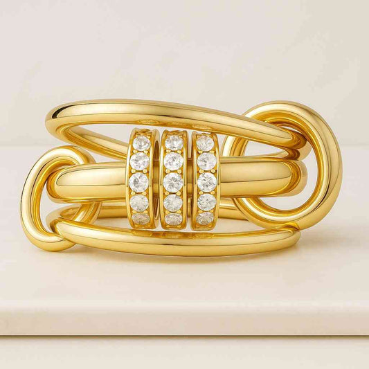 Solid Gold Eternity Statement Ring