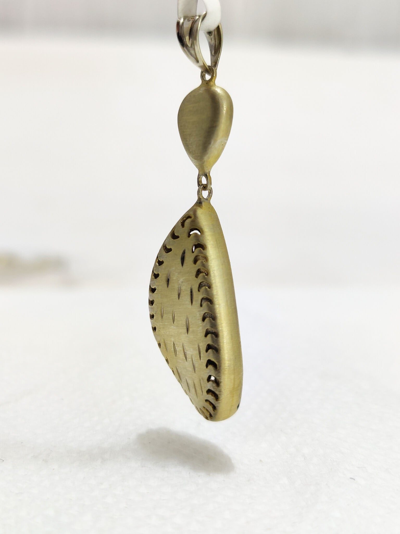Solid Gold Pendant, Anniversary Pendant Gift 