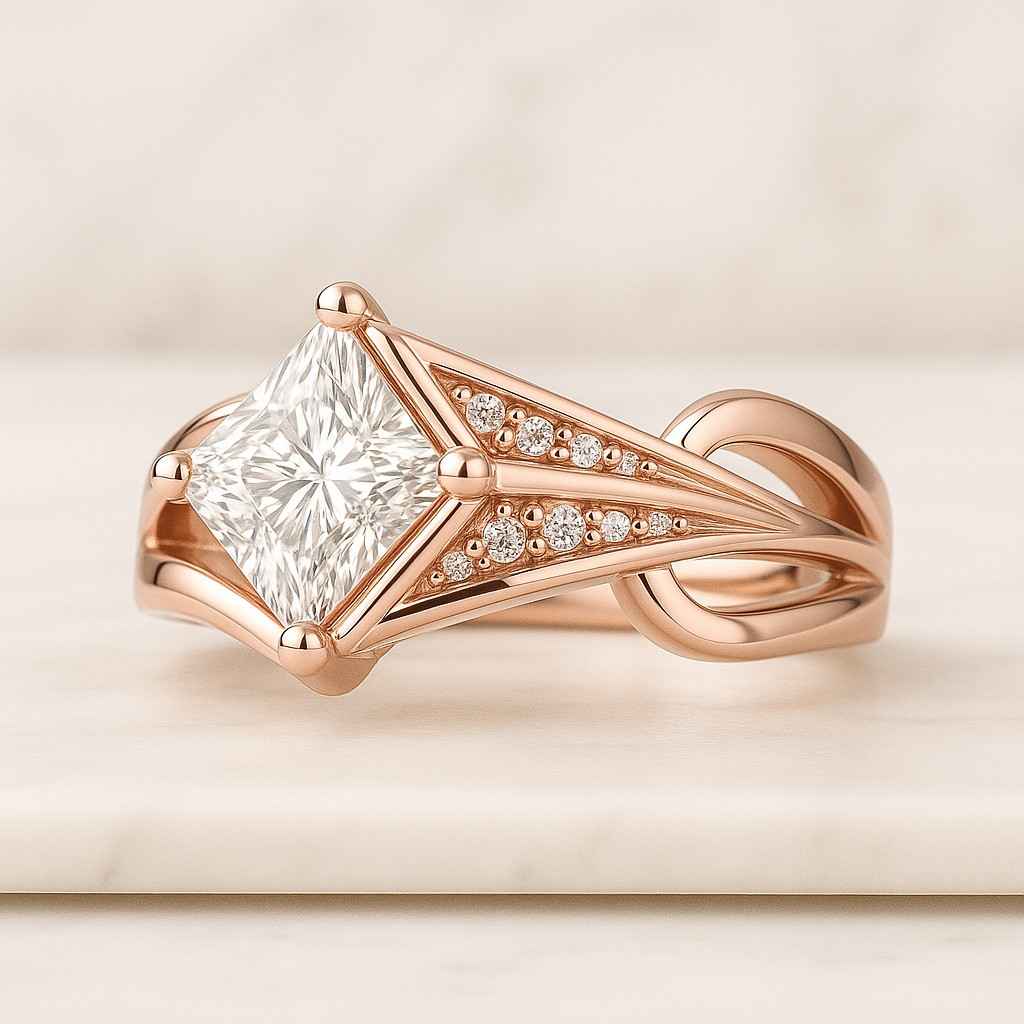 Solid Gold Pinky Signet Ring 14k Gold Stackable Ring Bezel Diamond Band Christmas Jewelry