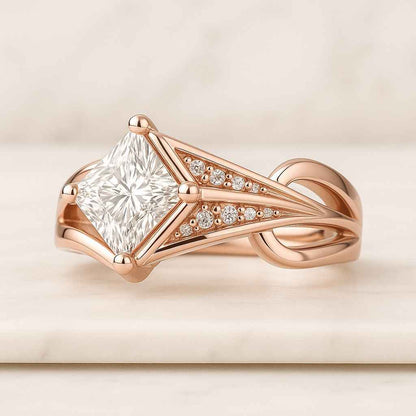 Solid Gold Pinky Signet Ring 14k Gold Stackable Ring Bezel Diamond Band Christmas Jewelry