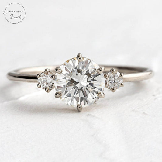 Solid Gold Promise Ring for Women/ Anniversary Gift