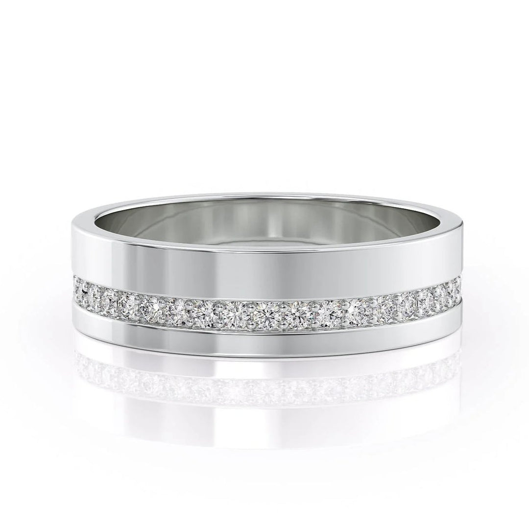 Solid rhodium wedding band | Honestweddingadvice.com