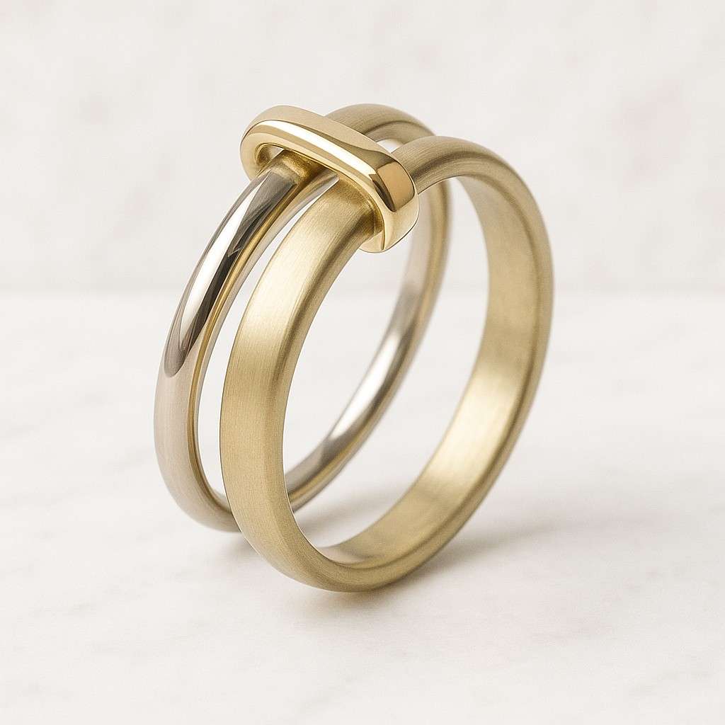 Solid Gold Wedding Band Textured Wedding Band Unusual Ring Spacer Ring