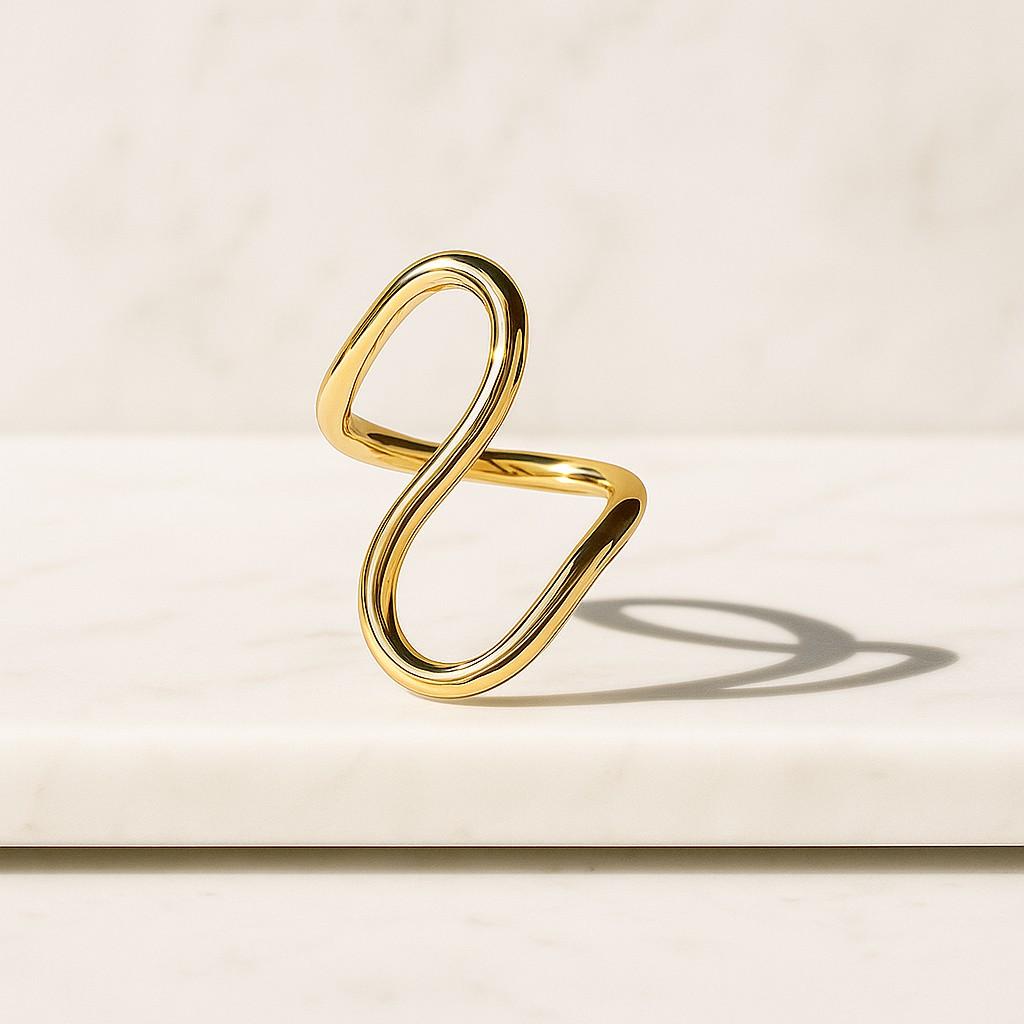 Solid White Gold Vanki Ring