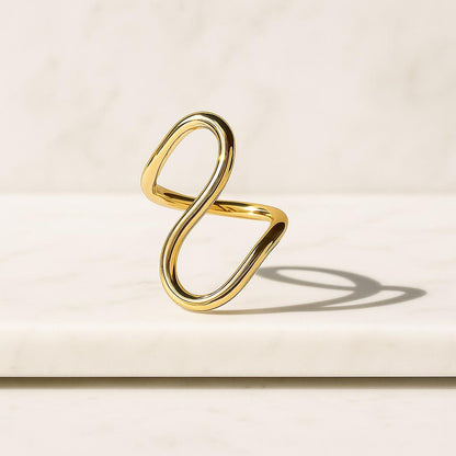 Solid White Gold Vanki Ring