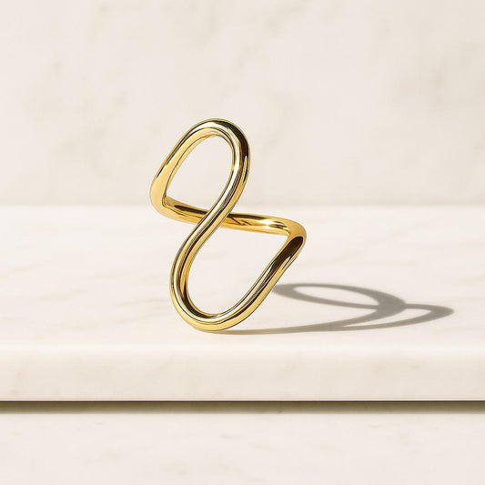 Solid White Gold Vanki Ring