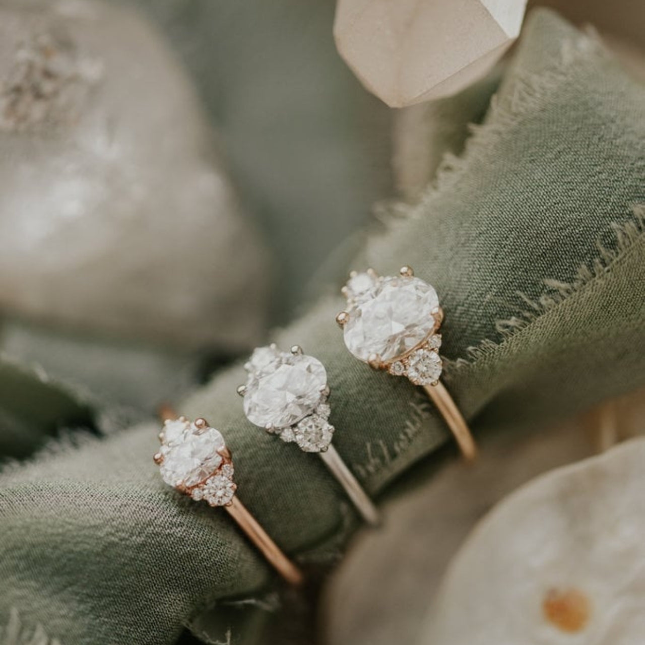 Solid Yellow Gold Hidden Halo Engagement Ring