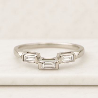 Solitaire 2 Pieces Wedding Ring Real Lab Grown Diamond Rings