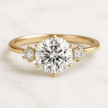 Solitaire Bride Ring Set, Marquise Cut Lab Diamond Engagement Ring