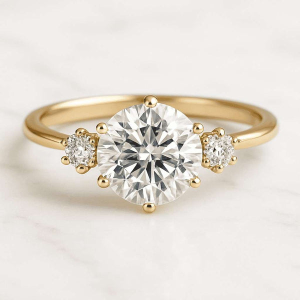 Solitaire Bride Ring Set, Marquise Cut Lab Diamond Engagement Ring