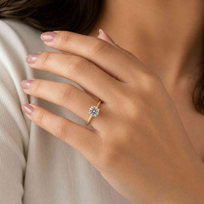  Solitaire Cushion Anniversary Ring 4 Claw Prong Set Ring Genuine Lab Grown Diamond Proposal Ring