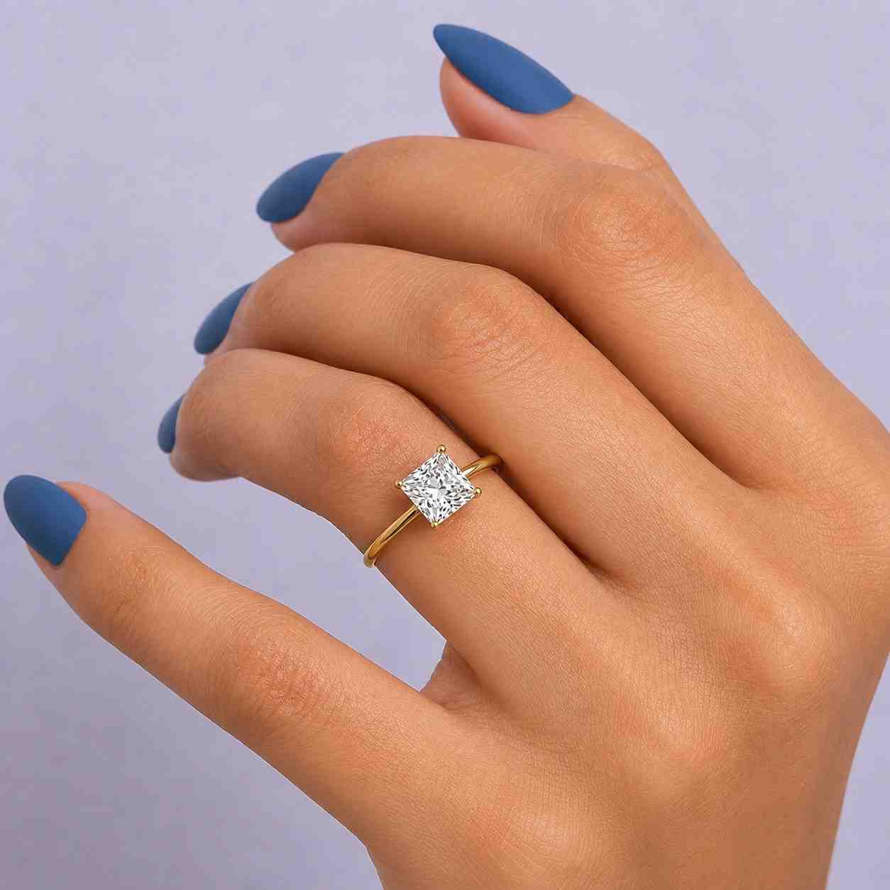solitaire diamond ring princess cut diamond ring square diamond ring princess lab grown diamond engagement ring anniversary gifts for her
