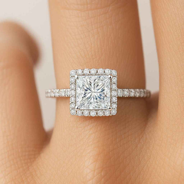 Solitaire Diamond Ring Princess Cut Diamond Ring Princess Cut Diamond Engagement Ring Genuine Lab Grown Diamond Ring