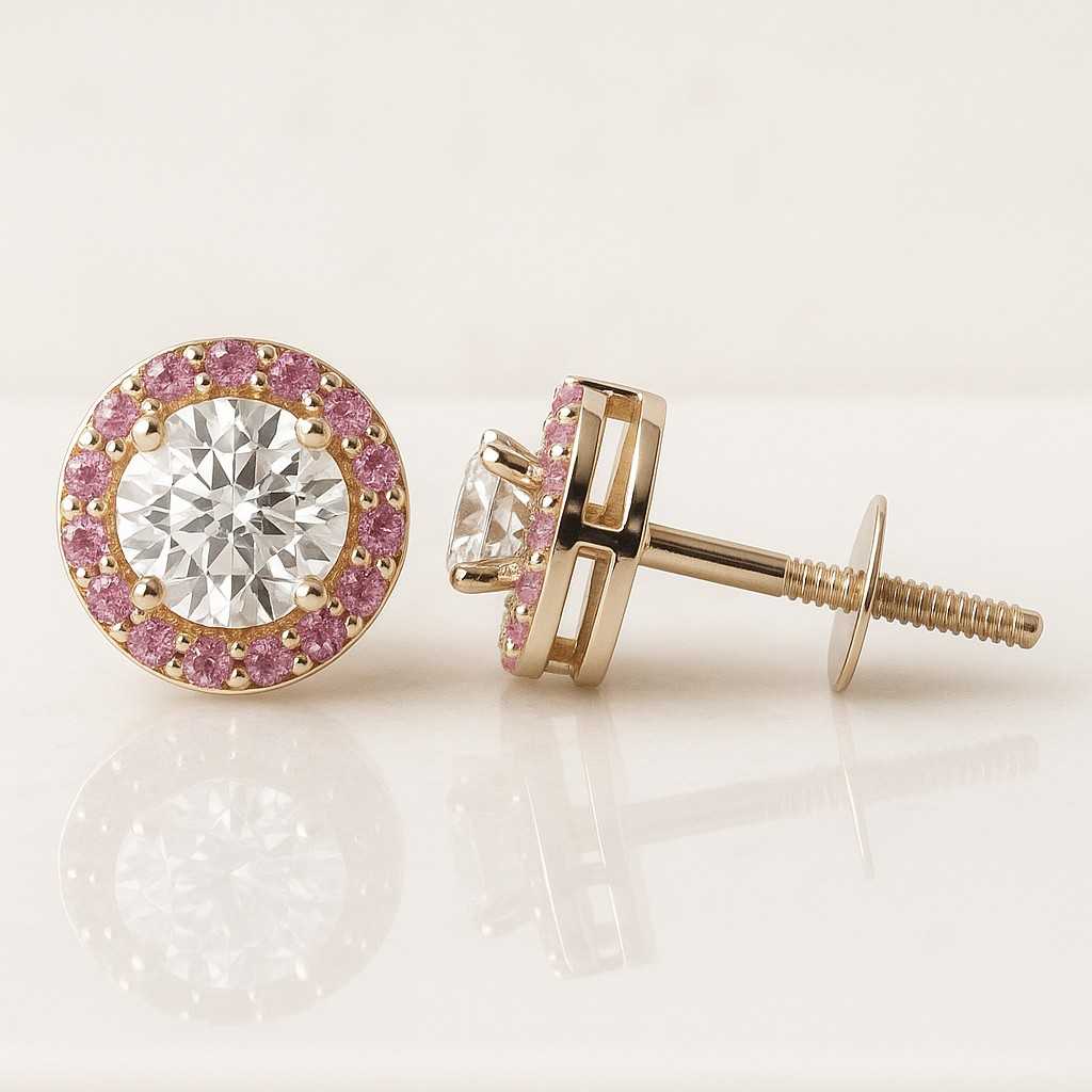 Solitaire Earrings Prong Set Wedding Studs Dazzling Earrings For Anniversary Gift