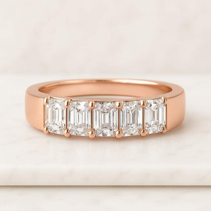 Solitaire Engagement Ring Wedding Band Genuine Lab Grown Diamond Wedding Set for Her