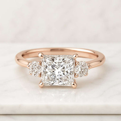 Solitaire Moissanite Engagement Ring Rose Gold Eternity Bridal Wedding Ring Anniversary Gift For Ring