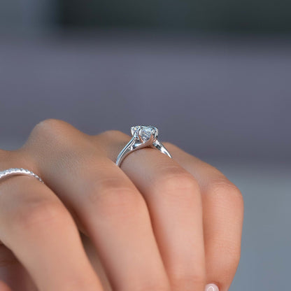 Solitaire Ring - White Gold Ring - Rose Gold Ring - Yellow Gold Ring