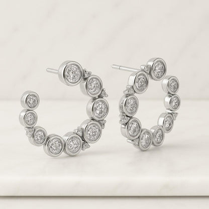 Solitaire Round Cut Wedding Jewelry Tiny Handmade Engagement Stud