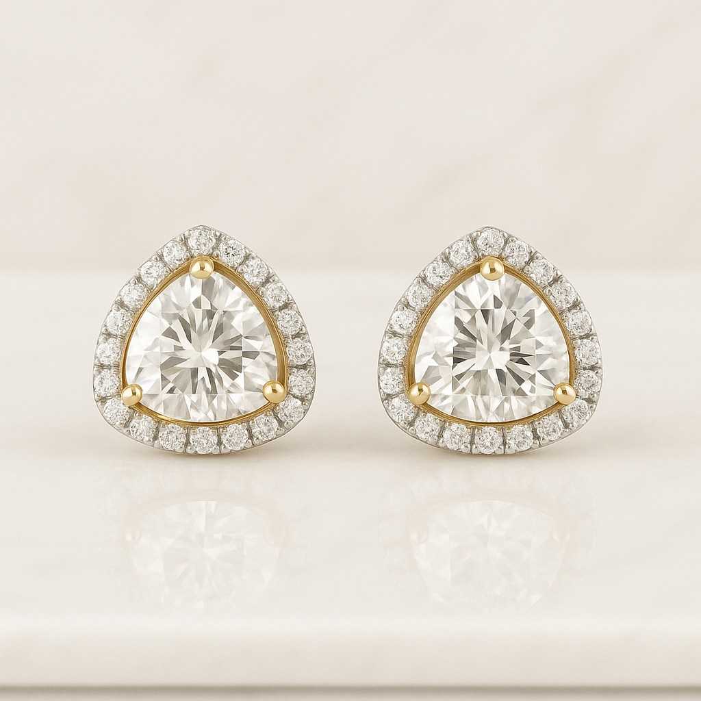 Solitaire Wedding Earrings, Screw Back Earring, Anniversary Gift For Her