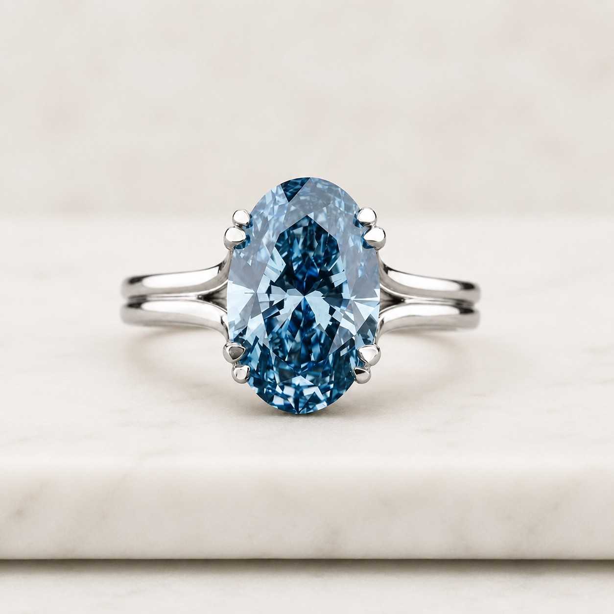 solitaire ring oval cut natural london blue topaz 18k white gold ring for women engagement ring wedding band handmade gold gifts for her
