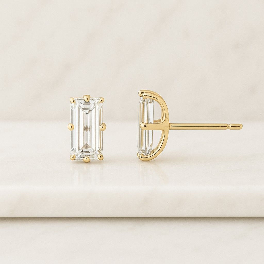 Sparkling Moissanite Cluster Stud Earrings Unique 14K Rose Gold Flower Design Round Cut Diamond Look Bridal Earrings