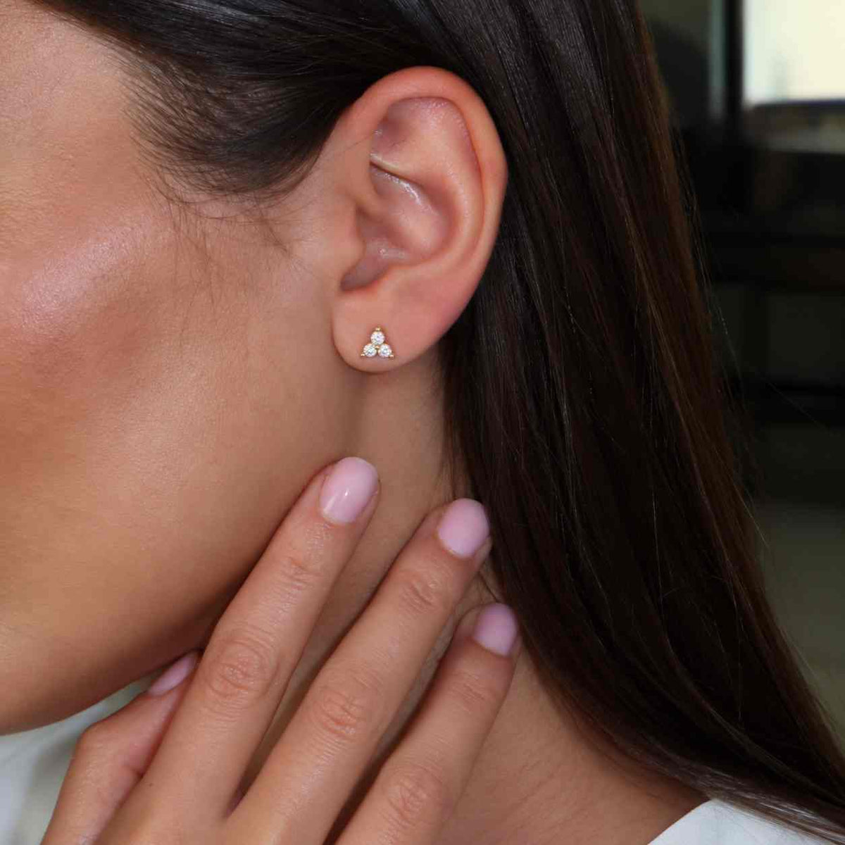 Sparkling Round Cut Lab Grown Diamond Halo Stud Earrings, Screw/Push Back Earrings, Bridal Jewelry, Anniversary Gift for Women, Fine Jewelry
