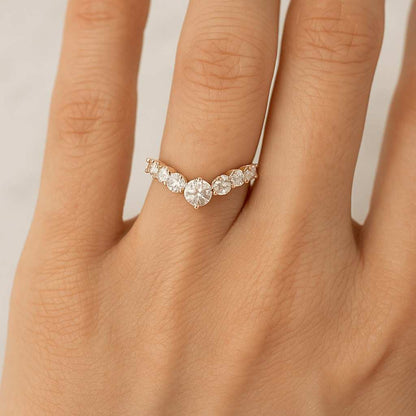 Square Diamond Engagement Ring Genuine Lab Grown Diamond Ring Wedding Ring for Women IGI Certified Diamond 5 Stone Ring for Anniversary Gift
