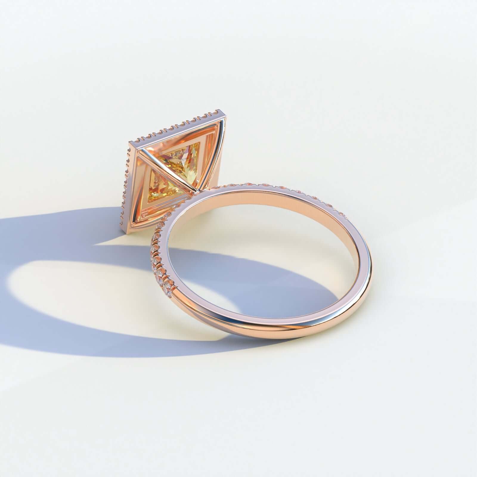 Square Halo Wedding Ring