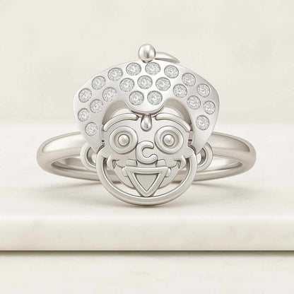 Stackable Band Engagement Ring Gift Round Diamond Ring Unique Alternative Diamond Wedding Ring Solid White Yellow Rose Gold Ring