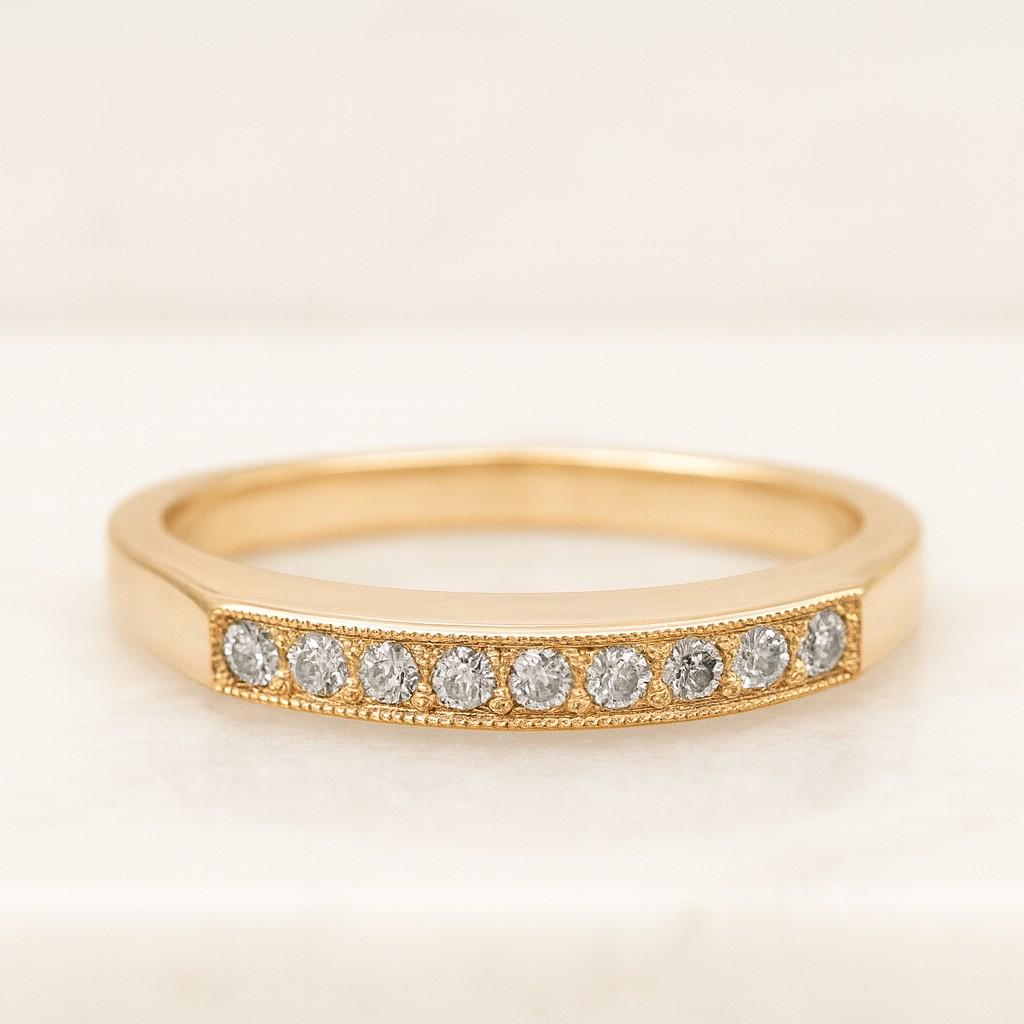 Stackable Halfway Ring Anniversary Gift for Women