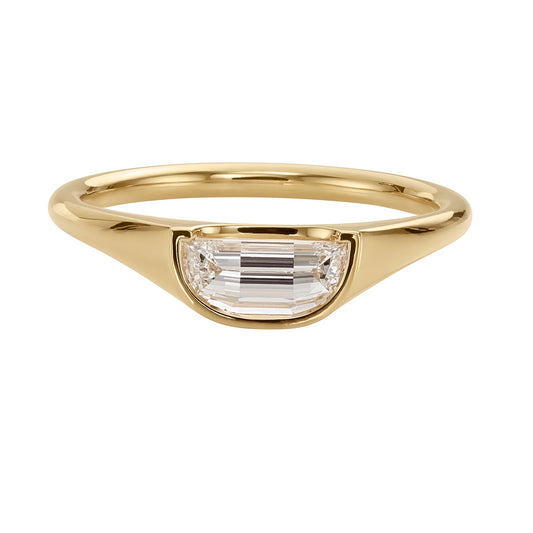Step_Cut_Half_Moon_Diamond Ring