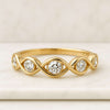 Five Stone Crossover Round Cut Lab Grown Diamond Ring
