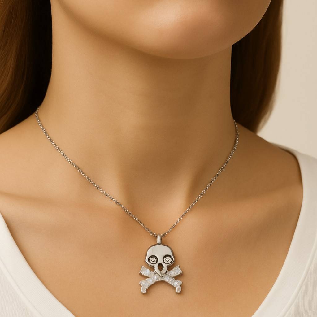 sterling silver wax seal style skull necklace charm, bracelet charm halloween pendant skull jewelry day of the dead charm talisman charm