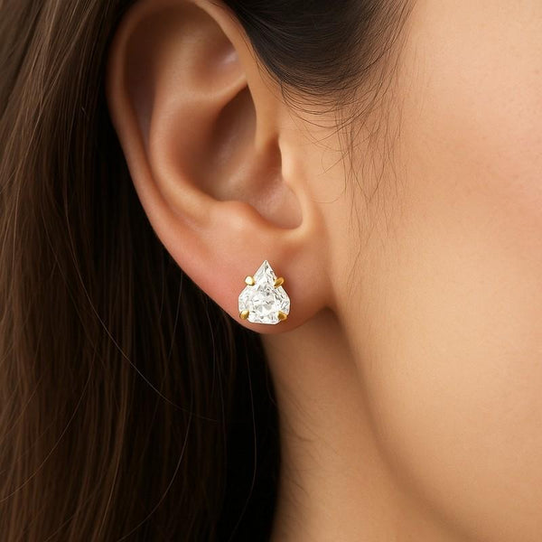 Stud Earrings 4 Prong Sparkling Bridal Earrings Perfect Anniversary Gift for Her