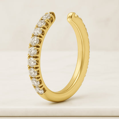 Open Cuff Diamond Band For Her