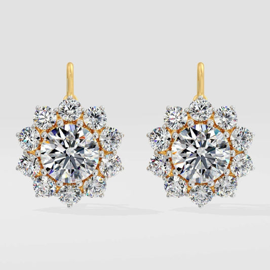 Sunflower Halo Stud Earrings