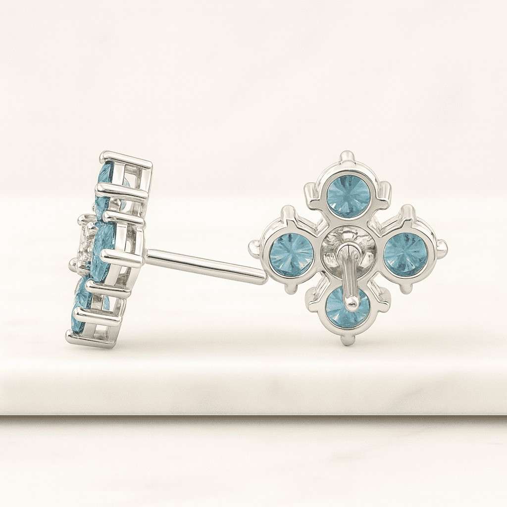 Super small micro crystal diamond earring