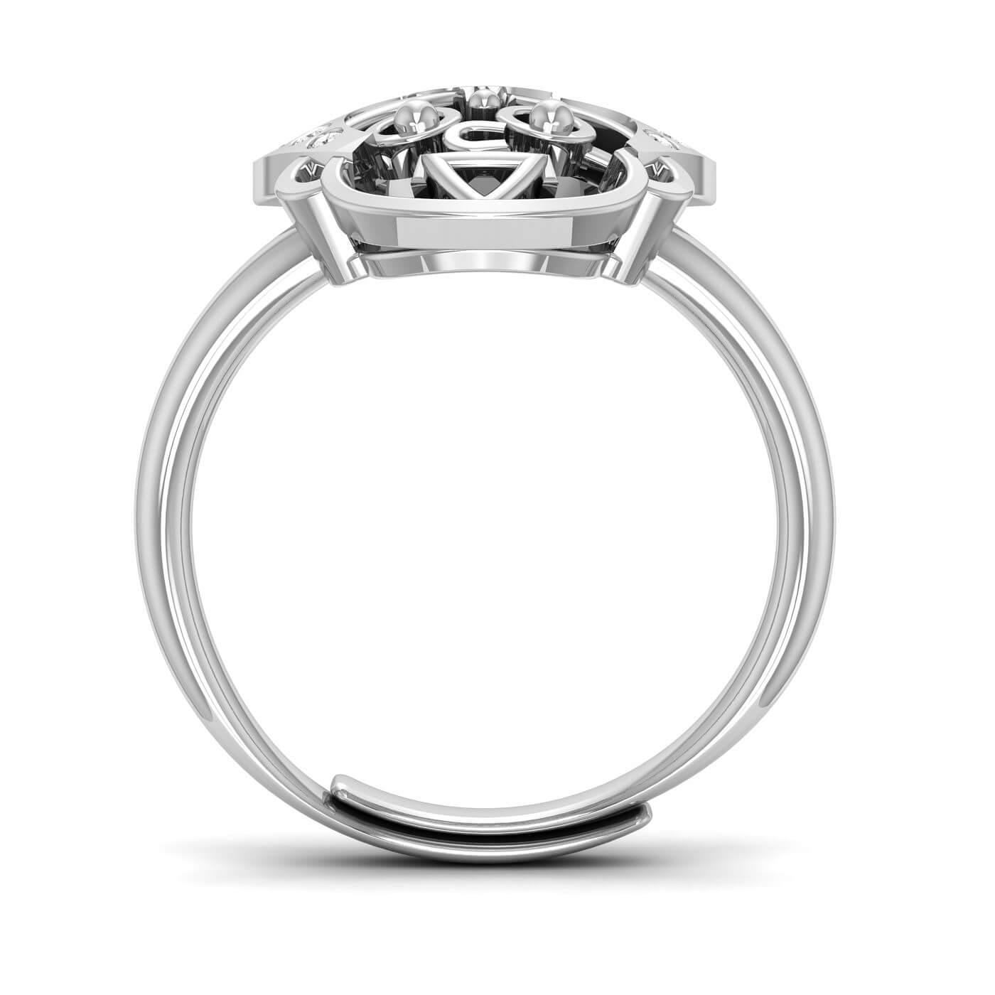 Superhero Sparkle: Little Chota Bheem-Inspired Round Cut Diamond Ring for Kids